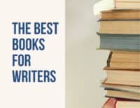 The Best Books for Writers with stack of books