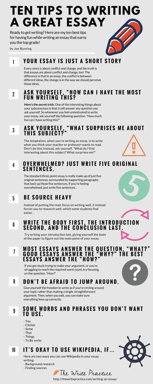 10 Tips for Writing an Essay