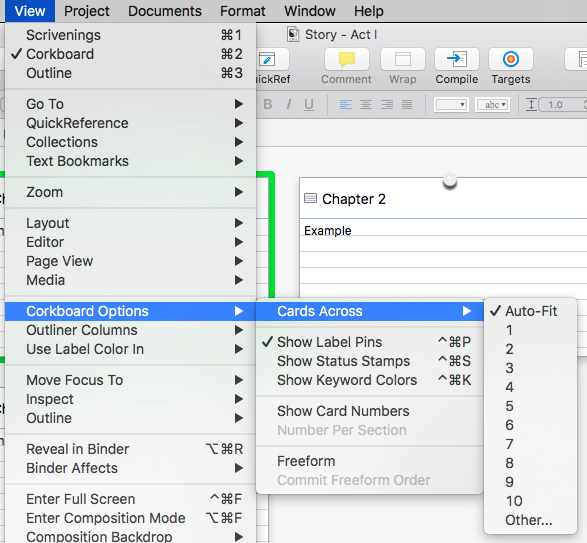 Corkboard settings 2