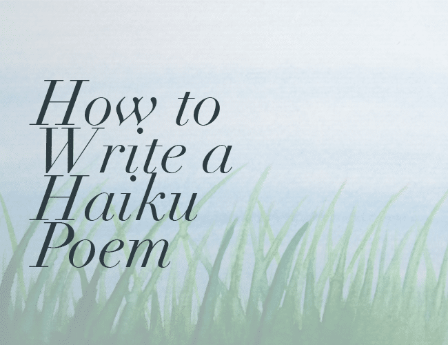 the following are examples of creative writing haiku