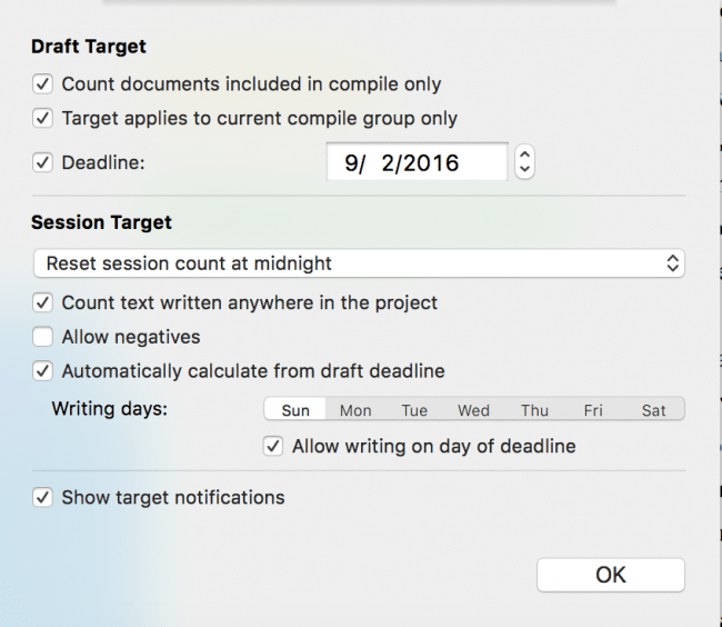 Word Count Targets