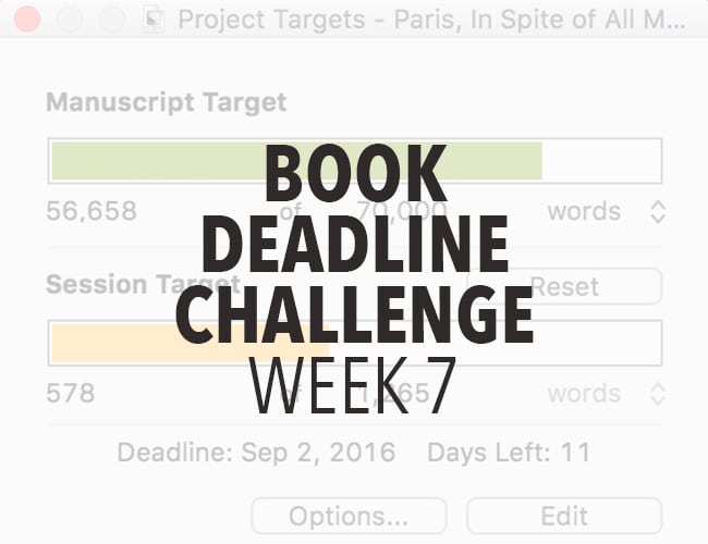 Book Deadline Challenge: Week 7 Update