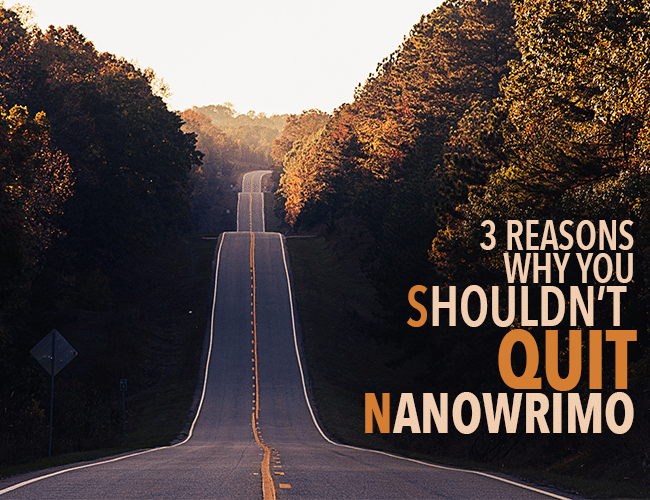 3 Reasons Why You Shouldn't Quit NaNoWriMo