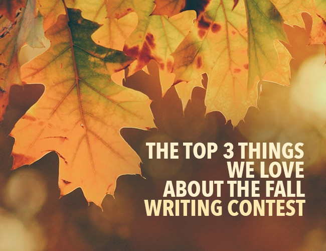 The Top 3 Things We Love About the Fall Writing Contest