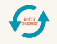 two teal arrows circling around title "What is chiasmus?"