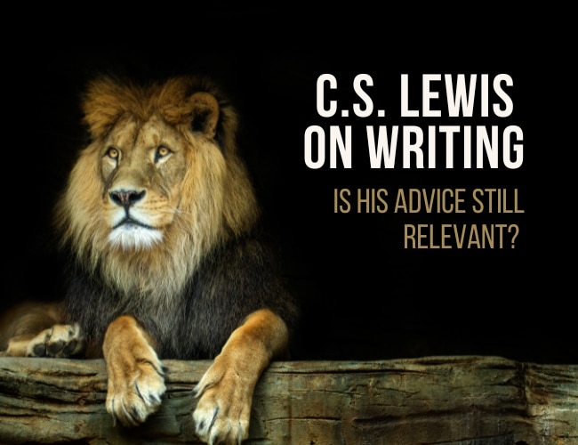 lion next to title C.S. Lewis on Writing