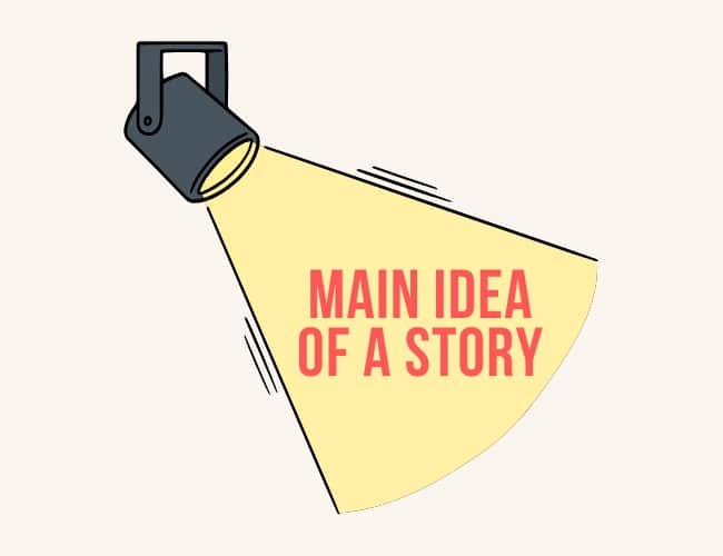 spotlight with title "main idea of a story"