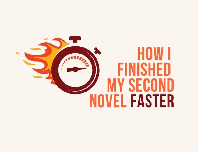 Stop watch with flames and title "How I Finished My Second Title Faster"