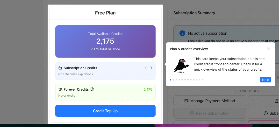 ScribeShadow Free Plan