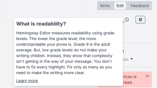 Hemingway Editor App Screenshot 